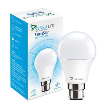 9W SensoStar Radar Motion Sensor Led Bulb Up to 5mtr Range B22 Auto ON/Off b