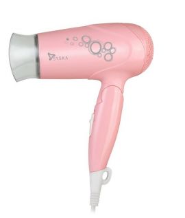 SYSKA HD1620 Hair Dryer with Foldable handle, Detachable Concentrator-(Power 1200 W)-Pink