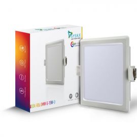 Syska Smart Wi-fi Enabled Slim LED 15W RDL Square Downlight-6500K