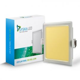 Syska Slim LED 8W RDL Sqaure Downlight-3000K (Yellow)